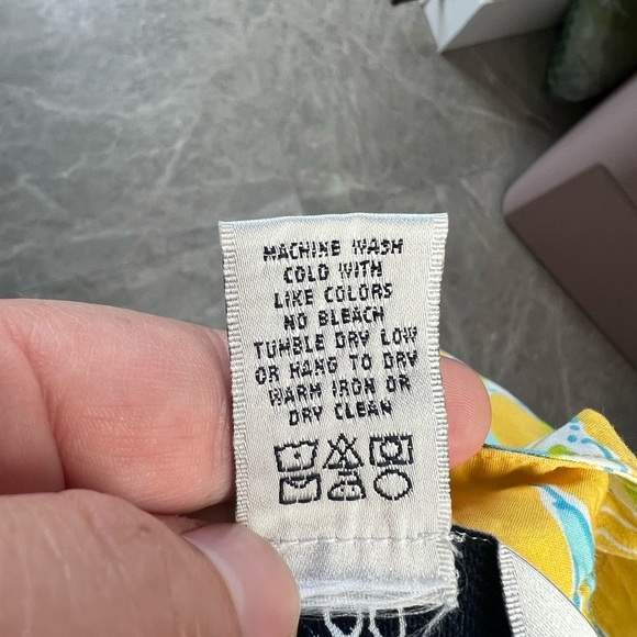 Lilly Pulitzer Girls Youth Pants Les Monkey Print Yellow Vintage Size 7 - Picture 3 of 5